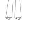 Colar Fred Fecho de Ferradura Pingente em Forma de U Totalmente Cravejado de Diamantes Fecho de Oito Corrente para Clavícula de Casal Corrente Torcida