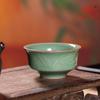 Juego de té de kung fu creativo de celadón Longquan, taza de té, taza personal, tazón de té pequeño, taza de bambú de seis colores con grietas de hielo de cerámica