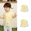 Camiseta de Manga Corta para Bebé Niña Balabala Top Ropa Nueva de Verano 2024 Dulce, a la Moda, Linda y Elegante