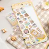 Lindas y adorables pegatinas 3D de dulces con gatos y conejos, perfectas para decorar teléfonos y como recompensas para niños y niñas; pegatinas de cristal