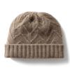 Nuevo Sombrero de Cachemira 100% Puro Otoño e Invierno Espiga Todo Fósforo Sombrero de Punto Sombrero de Lana Caliente para Exteriores Jacquard para Mujer