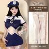 Love Sexy Underwear Slim-fit Sexy Uniforme Profissional Alça Oca Terno Azul Marinho Vela
