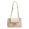 Bolso de Hombro con Cadena de Rombo Estilo Coreano para Mujer 2026 Nuevo Bolso Cuadrado Pequeño de Textura de Alta Gama Bolso Cruzado Versátil con Textura