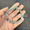 Pulsera de Jadeíta Birmana Estilo Nuevo Verde Claro Patrón Floral, Alternativa a la Jadeíta Violeta Pulsera de Cuentas Vintage Multicírculo Collar Transmisión en Vivo