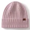 Gorro de Punto Canalé Cálido de Cachemir para Otoño e Invierno Versátil Protección para las Orejas Gorro de Lana a Prueba de Frío Gorro de Punto Simple
