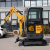 Excavadora Compacta de Oruga Tipo Cabina Ht22 Mini Excavadora Pequeña Micro Excavadora Agrícola para Huertos