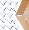 Cantoneira Anticolisão Transparente Macia Protetora de Canto de Mesa para Segurança de Bebês Protetor de Canto de Silicone para Mesa de Centro de Vidro para Bebês