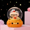 Adornos Creativos Lindos de Bola de Agua Luminosa para Escritorio de Mascotas, Adornos de Decoración Electrónica con Luz de Bola de Cristal de Animal de Papas Fritas Lindas