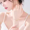 Joyería de Lujo Ligero con Circonita Incrustada Bañada en Oro Real para Mujer Sensación de Alta Gama Pulsera de Tipo Ajustable con Nudo de Lazo Pulsera de Muñeca Venta al por Mayor