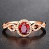 Anillo de Hemoglobina de Paloma Moda Europea y Americana Lujo Ligero Anillo Tesoro Color Joyería de Mano con Diamantes Fábrica Procesamiento al por Mayor Personalización