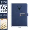 Caderno de Negócios A5 Cabeça de Veado, Bloco de Notas Espesso, Capa de Couro, Caderno de Registro para E-commerce de Exportação, Caderno com Logo Personalizado