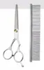 Tijeras de Belleza Transfronterizas Tijeras para Aseo de Mascotas Tijeras de Peluquería Herramientas Set de Punta Curva para Recorte de Pelo de Perro Tijeras de Diente Plano Suministros para el Cuidado del Cabello
