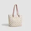 Bolso de Hombro Tote Estampado para Mujer GDCK Albaricoque PU Gran Capacidad Bolso de Mano para el Trabajo