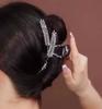 2023 Nuevo Clip Grande de Lujo de Alta Gama con Orejas de Trigo Negro Simple Pasador Parte Trasera Cabello Clip de Tiburón Tocado