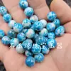 Cuentas Redondas de Ágata de Colores, Cuentas Sueltas de Jade, Verde Esmeralda, Rojo Rosa, Azul Zafiro, Pulsera de Calcedonia, Collar, Accesorios para Joyería