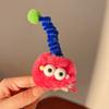 Pinza para el pelo de peluche de monstruito divertido para niñas, pasador de torsión lindo, pinza de pico de pato popular para flequillo, accesorio para la cabeza