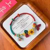 Pulsera Tejida a Mano con Nudo Wenchang Ganadora del Primer Premio, Se Puede Ensartar con Cuentas, Hilo Rojo para el Éxito, Nuevo Diseño de Nudo Ajustable