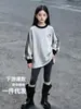 Conjunto de outfit de otoño para niñas 2026 nueva elegante camiseta básica de manga larga para niñas pequeñas, leggings de otoño para niños