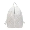 Nova Moda Outono 2026 Mochila de Commuter Feminina Padrão Clássico de Diamante Grande Capacidade Mochila Casual Mochila de Viagem