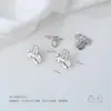 Chapado en cobre oro de 14K superficie lisa flor pequeña capullo rosa trébol de cuatro hojas trébol de tres hojas hojas dobles colgante accesorios hechos a mano para DIY
