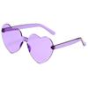 Gafas de Sol de Moda con Forma de Corazón Sin Marco Unisex Gafas de Sol Color Gelatina Deslumbrante Fabricante Original Al Por Mayor y Menor
