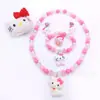 Collar Pulsera Anillo Pendiente Broche Accesorios de Ropa de Dibujos Animados de Conejo Kulomidis Merlot Oso Fresa para Niños