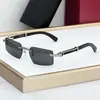 0485 Acessível Transfronteiriço Luxo Moda Europeia e Americana Armação Quadrada Sem Aro Óculos de Sol Kajia Ct Férias Proteção Solar Versátil Óculos de Sol Masculino e Feminino