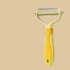 Peine de Peluquería para Mascotas de Doble Cara, Herramienta Desenredante y Adelgazante para Perros Gatos, Removedor de Nudos Indoloro, Cepillo para Pelo de Mascota