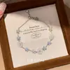 Pulsera de moda con colgante de flor de circón, pulsera de moda fresca y dulce de verano, joyería elegante de alta gama de nicho