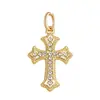 Cruz Venta Caliente Colgante de Cruz Dorada Hecho a Mano DIY Collar Pulsera Cuentas Dijes Adornos Artesanales Colgantes