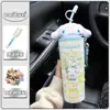 Nueva Taza Térmica Sanrio de Dibujos Animados de Alta Apariencia 316, Taza de Coche de Alta Apariencia, Taza Térmica con Popote de Muñeca Le Yi