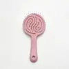 Peine para el Cabello Tai Chi Hueco de Color Macarrón para Uso en Seco y Húmedo, Desenreda el Cabello Sin Enredarse, con Agujero para Cola Integrado para Guardarlo Fácilmente, Peine para Peinar el Cabello