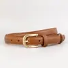 2026 Nueva Cinturón de Cuero de Nicho para Mujer, Cuero Genuino, Decoración Sencilla con Hebilla de Pin, Adecuado para Abrigos, Vestidos y Pantalones, En Stock