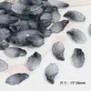 15*28mm Hoja de Frambuesa de Vidrio Vidrio Perforado Hoja de Vidrio Hecha a Mano DIY Tocados Accesorios para el Cabello Joyería con Cuentas Accesorios