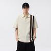 Polo de Manga Corta de Lujo Accesible Texturizado con Bloques de Color de Gama Alta para Hombre Verano Nuevo Top Casual Holgado Paul Camiseta para Hombre