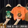 Verano 2026 Nuevo Estilo Camiseta de Manga Corta de Algodón Puro Moda para Niños con Estampado Personalizado Ropa de Verano Versátil Ropa para Bebé Niño Niños