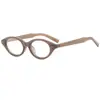 Gafas de Gato Lectoras para Mujer Nueva Moda Versátil Estilo Callejero Lente Transparente Montura Ovalada Retro Transfronteriza Europea Americana