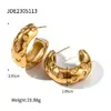 Para agradecer aos novos e antigos clientes, a Jieding oferece brincos versáteis para mulheres, estilo europeu e americano, aço inoxidável banhado a ouro 18k, atacado