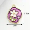 Accesorios para Joyería DIY Estilo Chanel Pequeños Transfronterizos, Joyería DIY Hecha a Mano con Flor Ovalada, Accesorios para Joyería DIY de Aleación Esmaltada