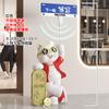 Lucky Cat Floor Grandes Ornamentos Personalizados Placa Sala de Estar Quarto Loja Abertura de Loja Decorações Artesanato