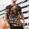 Verano 2023 nuevo venta directa de fábrica transfronteriza impresión digital 3D para hombre logo de coche camiseta de secado rápido para motocicleta de carreras
