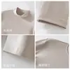 Capa base de lana merino de cuello alto medio para mujer, nuevo Otoño, Tencel Lenzing, versátil, suave, camiseta de manga larga