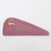 Gorro de Secado Rápido de Terciopelo Coral para Mujer, Doble Capa Engrosada, Extendido, Absorbente de Agua, Secado Rápido, Portátil, Lindo, Gorro Bordado, Gorro de Ducha al por Mayor