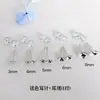 Acessórios DIY Brincos Base de Prata S925 Brincos 3-15mm Pérola Jade Brincos Artesanais Produtos Semi-acabados Atacado