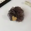 Goma para el pelo de estilo coreano, ambiente relajado, corazón degradado, flor, alta elasticidad, para coleta, accesorio para el pelo
