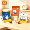 Espejo de Papel Plegable de Pantalla Completa Miffy con Soporte Espejo de Maquillaje Plegable HD Portátil Espejo Redondo Pequeño de Doble Cara Esencial para Retoques de Estudiantes