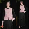 Chaleco de Alta Calidad Reductor de Edad Talla Grande Petite Estilo Chino Nuevo de Gama Alta para Primavera y Otoño, Chaleco Mejorado