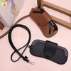 En stock Bolsa de Cuero con Botón a Presión para Gafas Bolsa Portátil para Guardar Gafas de Sol para Exterior Bolsa Portátil Tipo Collar para Guardar Gafas para Presbicia
