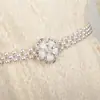 Cadena de cintura de perlas para mujer, decoración de cintura elástica con diamantes de perla grande y falda, cinturón fino con cuentas, cinturón elástico para mujer