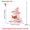 Fantasma Rosado Lindo de Halloween Sosteniendo una Paleta Colgante Plano de Acrílico Decoración Festiva Adorno Atrezo